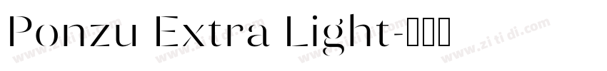 Ponzu Extra Light字体转换